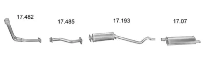 Sistema de gases de escape Opel KADETT E Hatchback