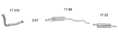 Sistema de gases de escape Opel ASTRA F Estate · Vauxhall ASTRA Mk III Estate · Opel ASTRA F Estate Van