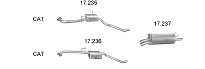 Sistema de gases de escape Opel OMEGA B Estate · Vauxhall OMEGA Estate