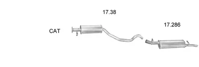 Sistema de gases de escape Opel VECTRA A Hatchback · Vauxhall CAVALIER Mk III Saloon · Vauxhall CAVALIER Mk III Hatchback