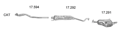 Sistema de gases de escape Opel ASTRA G Hatchback · Vauxhall ASTRA Mk IV Hatchback · Opel ASTRA G CLASSIC