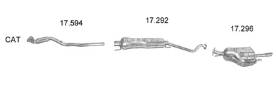 Sistema de gases de escape Opel ASTRA G Saloon · Vauxhall ASTRA Mk IV Saloon · Opel ASTRA G CLASSIC Saloon