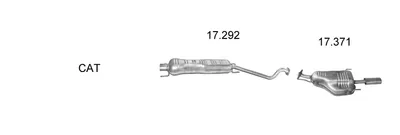 Sistema de gases de escape Opel ASTRA G Hatchback · Vauxhall ASTRA Mk IV Convertible · Vauxhall ASTRA Mk IV Coupe