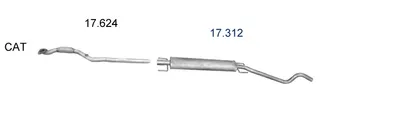 Sistema de gases de escape Opel ASTRA G Hatchback · Opel ASTRA G Estate · Opel ASTRA G Saloon