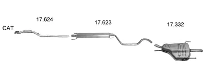 Sistema de gases de escape Vauxhall ZAFIRA A · Opel ZAFIRA A MPV