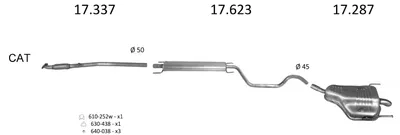 Sistema de gases de escape Opel ZAFIRA B Box Body/MPV · Opel ZAFIRA / ZAFIRA FAMILY B · Vauxhall ZAFIRA Mk II