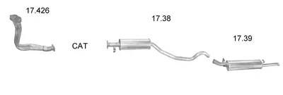 Sistema de gases de escape Opel VECTRA A
