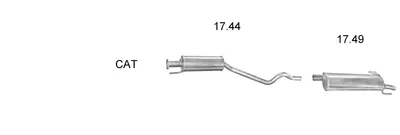 Sistema de gases de escape Opel ASTRA F Hatchback · Vauxhall ASTRA Mk III Hatchback · Vauxhall ASTRA Mk III Estate