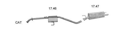 Sistema de gases de escape Opel OMEGA B · Vauxhall OMEGA Saloon