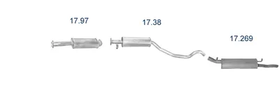 Sistema de gases de escape Opel VECTRA A · Opel VECTRA A Hatchback · Vauxhall CAVALIER Mk III Saloon
