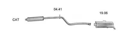 Sistema de gases de escape Peugeot 106 I · Peugeot 106 II