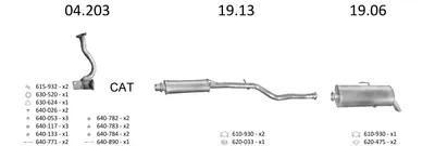 Sistema de gases de escape Peugeot 106 I · Citroën SAXO · Peugeot 106 II