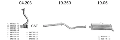 Sistema de gases de escape Peugeot 106 II