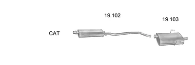Sistema de gases de escape Peugeot 406