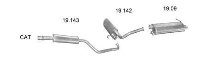 Sistema de gases de escape Peugeot 605