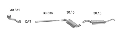 Sistema de gases de escape Vw JETTA II