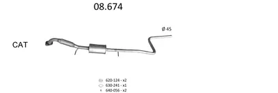 Sistema de gases de escape Ford FIESTA V · Ford FUSION · Mazda 2