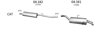 Sistema de gases de escape Peugeot 807 · Citroën C8