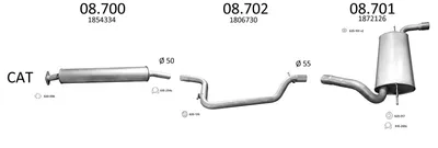 Sistema de gases de escape Ford FOCUS III · Ford FOCUS III Hatchback Van