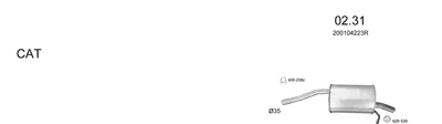 Sistema de gases de escape Dacia SANDERO II · Dacia LOGAN II · Dacia LOGAN MCV II