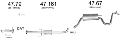 Sistema de gases de escape Kia CEE'D SW · Kia CEE'D Hatchback
